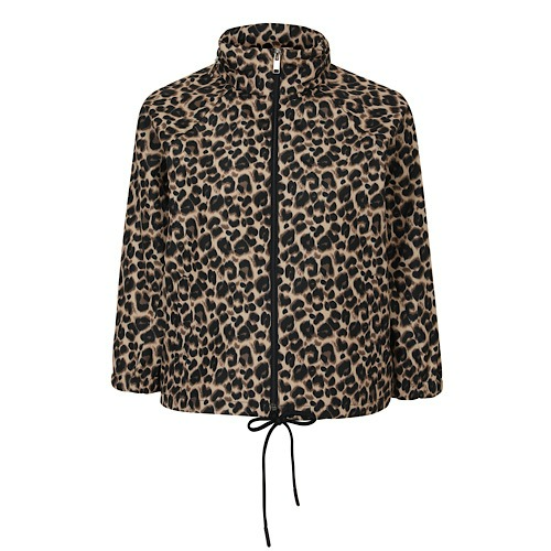 leopard zipup jumper